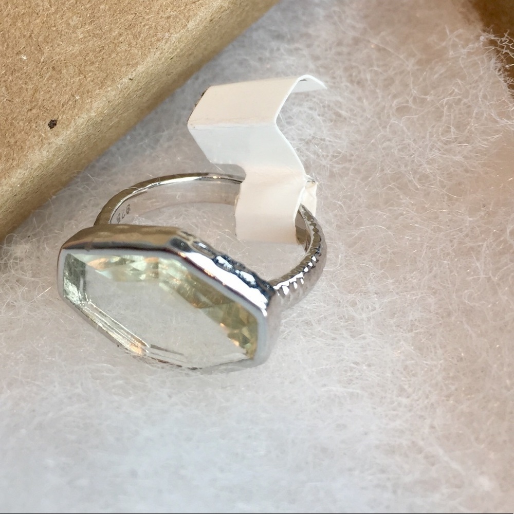 Sundance Minty Green Ring Quartz Sterling Size 5 - Picture 9 of 13
